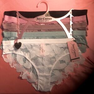 Juicy Couture 5 Sexy Lacy Panties:Black, Pink, Mocha, Mint,White,NWT NEW
RACY 💋